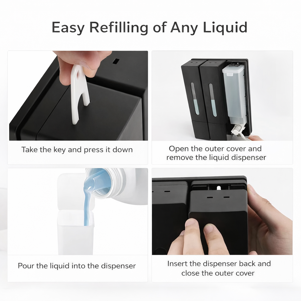 Triple Wall Mounted Shower Dispenser