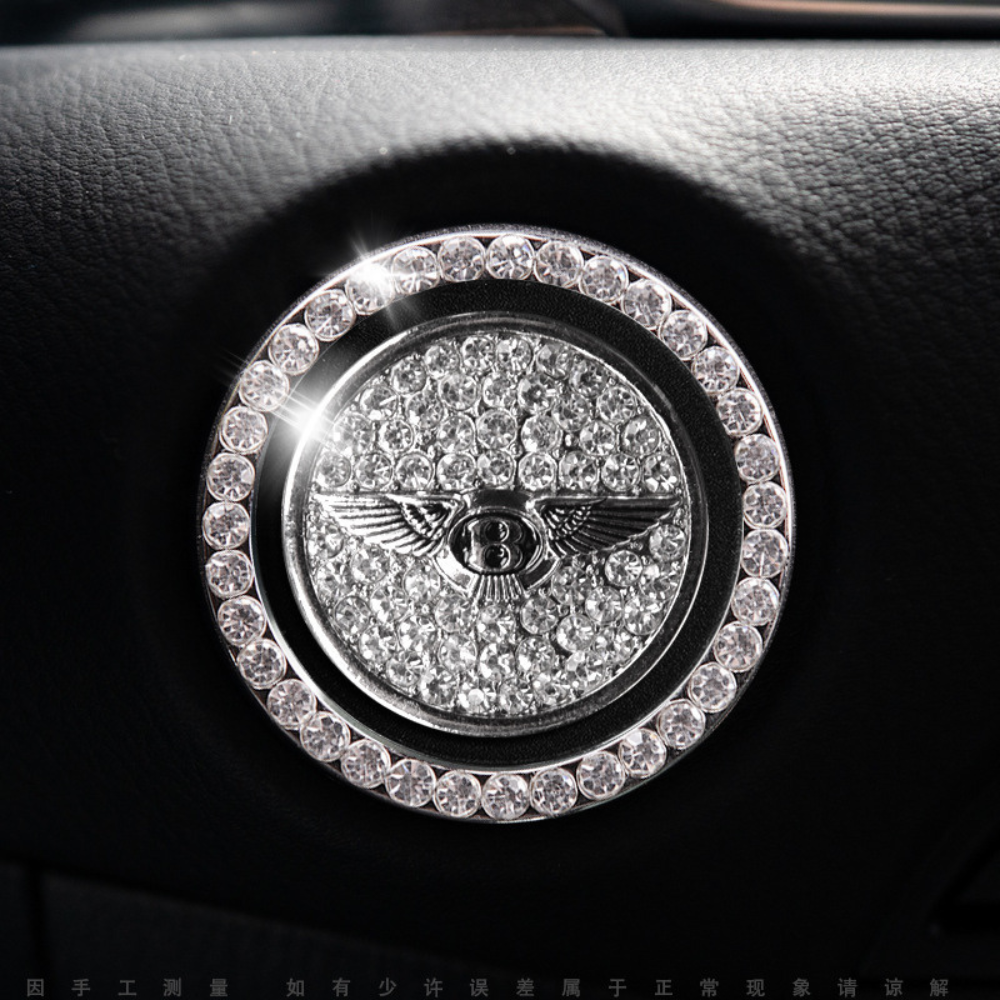 Pack of 3 Crystal Car Start Button Ring, image 2