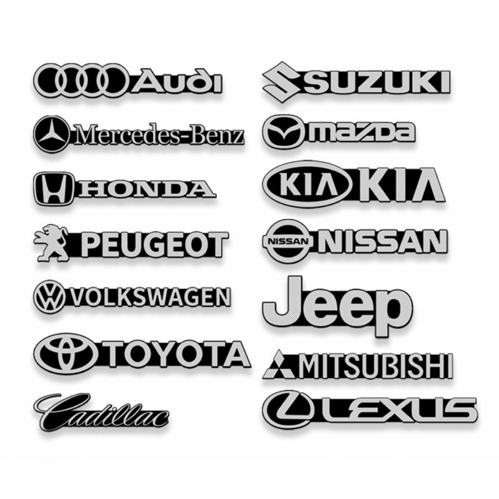 Pack of 4 Automotive Decorative Sticker 3D – image 8