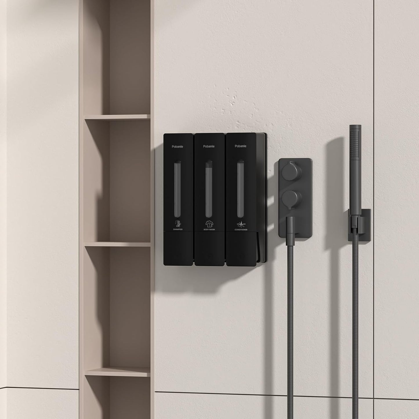 Triple Wall Mounted Shower Dispenser