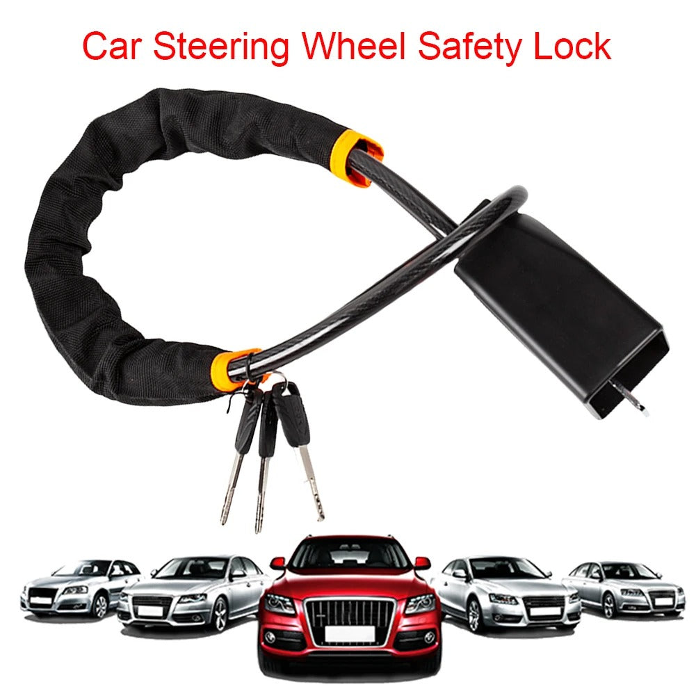 Steel Cable Steering Wheel Lock