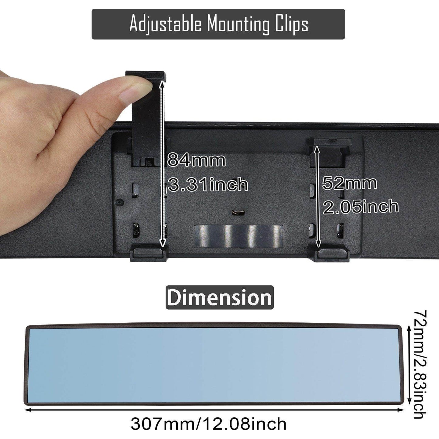 Universal Panoramic Rear View Mirror
